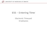 ESS – Entering Time Electronic Timecard Employees.