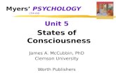 Myers’ PSYCHOLOGY (7th Ed) Unit 5 States of Consciousness James A. McCubbin, PhD Clemson University Worth Publishers.