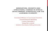 INNOVATION, GROWTH AND STRUCTURAL CHANGE IN AFRICA: DEVELOPMENT STRATEGIES FOR THE LEARNING ECONOMY Innovation Diffusion in Low Income Countries Growth.