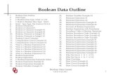 Boolean Data Lesson CS1313 Fall 2015 1 Boolean Data Outline 1.Boolean Data Outline 2.Data Types 3.C Boolean Data Type: char or int 4.C Built-In Boolean.