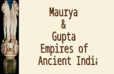 The Maurya Empire 321 BCE – 185 BCE Chandragupta : 321 - 298 BCE  First emperor of Mauryan Dynasty  Unified subcontinent of India under strong central.