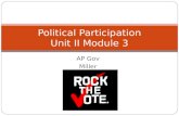 AP Gov Miller Political Participation Unit II Module 3.