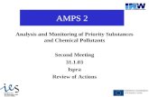 AMPS 2 Analysis and Monitoring of Priority Substances and Chemical Pollutants Second Meeting 31.1.03 Ispra Review of Actions.