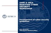 SAMI & IMCA MARITIME CYBER SECURITY WORKSHOP Development of cyber security guidelines Aron Sorensen, Chief Marine Technical Officer.