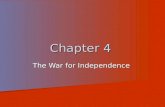 Chapter 4 The War for Independence. Section 1 The Stirrings of Rebellion.