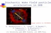 Stochastic Wake Field particle acceleration in GRB G. Barbiellini (1), F. Longo (1), N.Omodei (2), P.Tommasini (3), D.Giulietti (3), A.Celotti (4), M.Tavani.