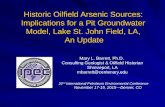Historic Oilfield Arsenic Sources: Implications for a Pit Groundwater Model, Lake St. John Field, LA, An Update Mary L. Barrett, Ph.D. Mary L. Barrett,