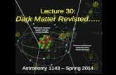 Astronomy 1143 – Spring 2014 Lecture 30: Dark Matter Revisted…..