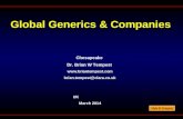 Hale & Tempest Global Generics & Companies Chesapeake Dr. Brian W Tempest  brian.tempest@clara.co.uk UK March 2014.