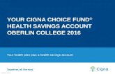 Your health plan plus a health savings account YOUR CIGNA CHOICE FUND ® HEALTH SAVINGS ACCOUNT OBERLIN COLLEGE 2016 882379 05/15.