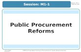 CPTU-IMED (PPRP II) Three-Week Training on Procurement of Goods, Works & Services Fineurop Session: M1-1 Slide No.1/24 Public Procurement Reforms Session: