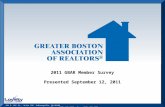 931 E. 86 th St., Suite 120 Indianapolis, IN 46240 Phone: (317) 465-1990 Fax: (317) 465-1991 2011 GBAR Member Survey Presented September 12, 2011.