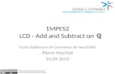 1MPES2 LCD - Add and Subtract on Ecole Supérieure de Commerce de Neuchâtel Pierre Marchal 24.09.2015  Attribute.
