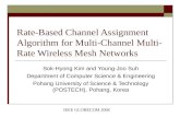 Rate-Based Channel Assignment Algorithm for Multi-Channel Multi- Rate Wireless Mesh Networks Sok-Hyong Kim and Young-Joo Suh Department of Computer Science.