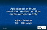 12.4.2010 Application of multi-resolution method on flow measurement in CBM Vojtech Petracek GSI – CBM week.