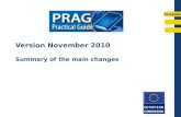 EuropeAid Version November 2010 Summary of the main changes.