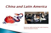 China and Latin America Business talks during the Latin America China Investors Forum.