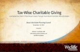Tax-Wise Charitable Giving Leveraging Your Client’s Philanthropic Impact Through Asset-Based Charitable Gifting Strategies Sioux Falls Estate Planning.