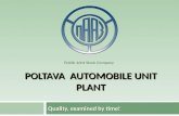 POLTAVA AUTOMOBILE UNIT PLANT Quality, examined by time! Public Joint Stock Company.