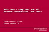 What does a compliant and well planned consultation look like? Richard Freeth, Partner Browne Jacobson LLP.