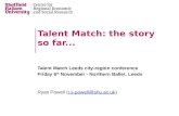 Talent Match: the story so far... Talent Match Leeds city-region conference Friday 6 th November - Northern Ballet, Leeds Ryan Powell (r.s.powell@shu.ac.uk)r.s.powell@shu.ac.uk.