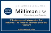 Effectiveness of Malpractice Tort Reforms: The Relation Between Loss and Premium Arthur Gurevitch, PhD.