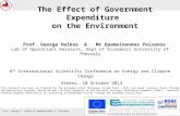 1 Prof. George E. Halkos & Epameinondas A. Paizanos The Effect of Government Expenditure on the Environment Prof. George Halkos & Mr Epameinondas Paizanos.