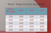Right Triangles SOHCAHTOA 100 200 300 400 500 Basic Trigonometry Jeopardy.