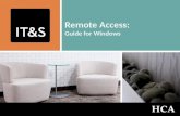 Remote Access: Guide for Windows Transforming Healthcare NFL & SATL IT&S Slide 2 hCare Access (VDI) Features: Virtual Desktop Technology Connects you.
