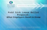 Paid Sick Leave Ballot Proposal: What Employers Need to Know.