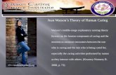 Jean Watson’s Theory of Human Caring Watson’s middle-range explanatory nursing theory focuses on the human component of caring and the moment-to-moment.