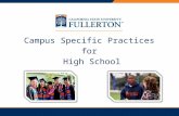 Campus Specific Practices for High School. Fall 2011 Applicant Pool – First Time Freshman Applications Received: 35,204 Students Admitted: 16,421 (47%)