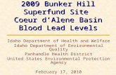 2009 Bunker Hill Superfund Site Coeur d’Alene Basin Blood Lead Levels Idaho Department of Health and Welfare Idaho Department of Environmental Quality.