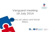 Vanguard meeting 18 July 2014 Ministry od Labour and Social Affairs.