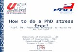 University of Pernambuco – UPE School of Engineering – POLI Computational Intelligent Research Group – CIRG How to do a PhD stress free! Prof. Dr. Fernando.