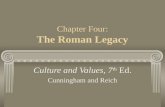 Chapter Four: The Roman Legacy Culture and Values, 7 th Ed. Cunningham and Reich.