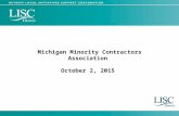 Michigan Minority Contractors Association October 2, 2015.