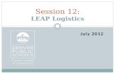 July 2012 Session 12: LEAP Logistics. Essential Questions 2 What is the plan for LEAP in 2012-13 and how can I support the implementation? What are the.