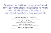 Supplementation using steelhead fry: performance, interactions with natural steelhead, & effect of enriched hatchery environments Christopher P. Tatara.