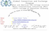 Global Connection and Exchange Program Afghan and American PRE-College institute Moini International Consulting (MIC) (CETC) College of Education Training.