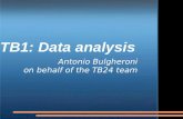 TB1: Data analysis Antonio Bulgheroni on behalf of the TB24 team.