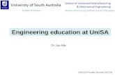 Engineering education at UniSA Dr Jun Ma CRICOS Provider Number 00121B.