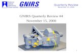 Quarterly Review November 15, 2000 1 GNIRS Quarterly Review #4 November 15, 2000.