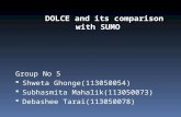 DOLCE and its comparison with SUMO Group No 5  Shweta Ghonge(113050054)  Subhasmita Mahalik(113050073)  Debashee Tarai(113050078)