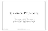 Enrollment Projections Demographic Context Estimation Methodology April 16, 2008Bill Smith, Public Policy Demographics1.
