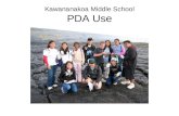 Kawananakoa Middle School PDA Use PDA Use. Dell Axim X30 Received 12 Axim X30 pdas in 2004 Used primarily for data collection activities on outer island.