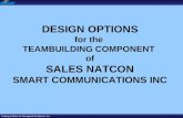 Training Institute for Managerial Excellence, Inc. DESIGN OPTIONS for the TEAMBUILDING COMPONENT of SALES NATCON SMART COMMUNICATIONS INC.