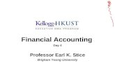 Financial Accounting Day 4 Professor Earl K. Stice Brigham Young University.