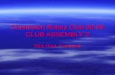 Charleston Rotary Club 08-09 CLUB ASSEMBLY 3 Rick Hunt, President.