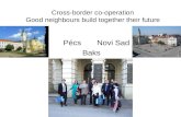 Cross-border co-operation Good neighbours build together their future P Pécs Novi Sad Baks.